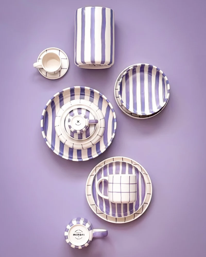 Set 2 tazzine da caffè in ceramica dipinta a mano Magazin Minori