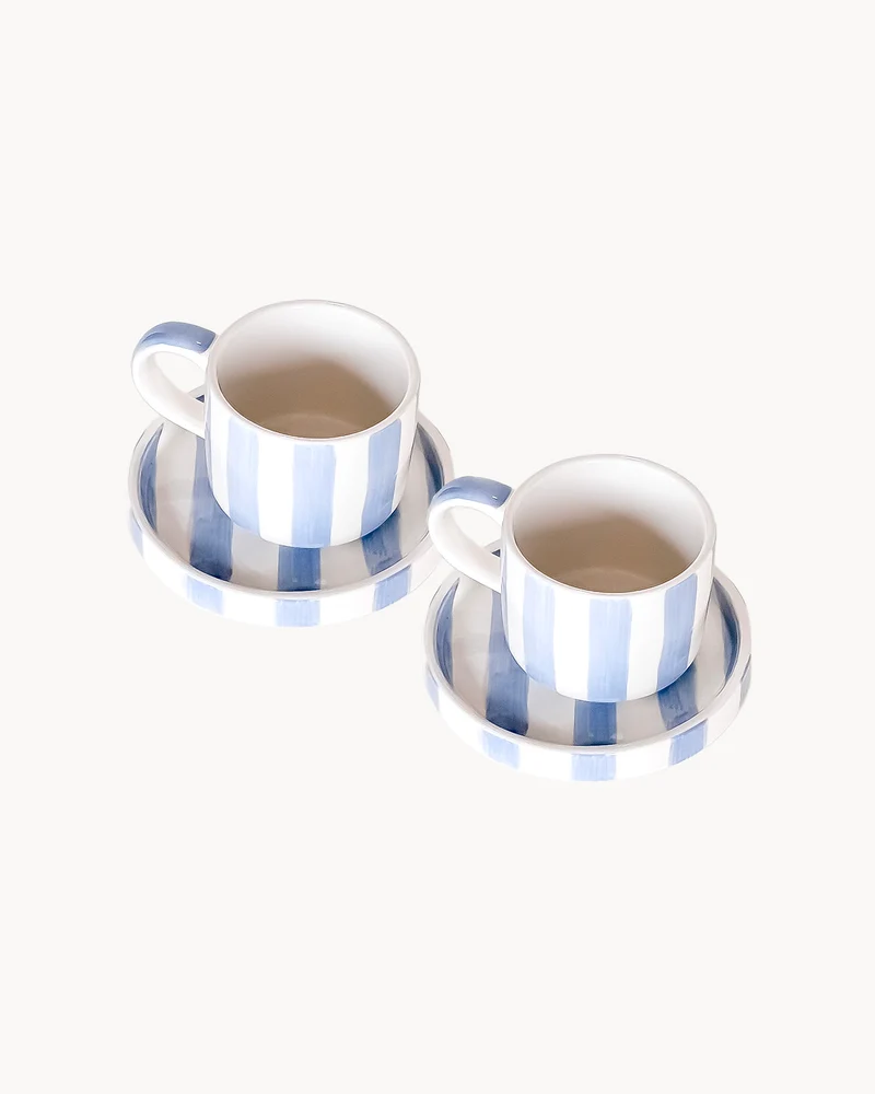 Set 2 tazzine da caffè in ceramica dipinta a mano Magazin Minori