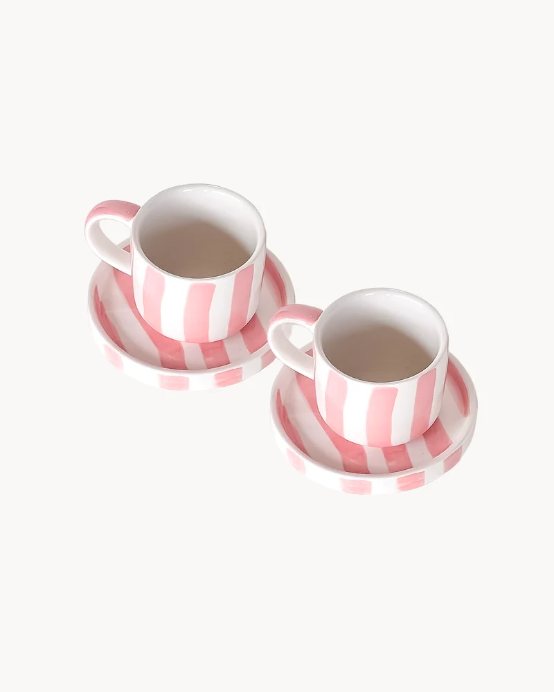 Set 2 tazzine da caffè in ceramica dipinta a mano Magazin Minori