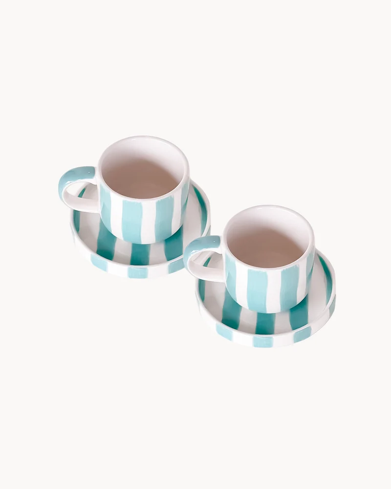 Set 2 tazzine da caffè in ceramica dipinta a mano Magazin Minori