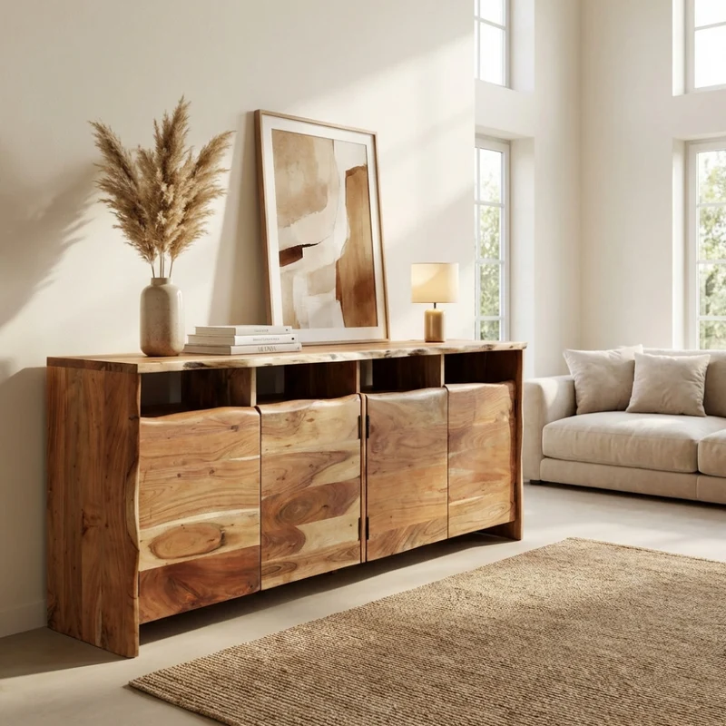 Credenza Byron in Legno di Acacia Massello