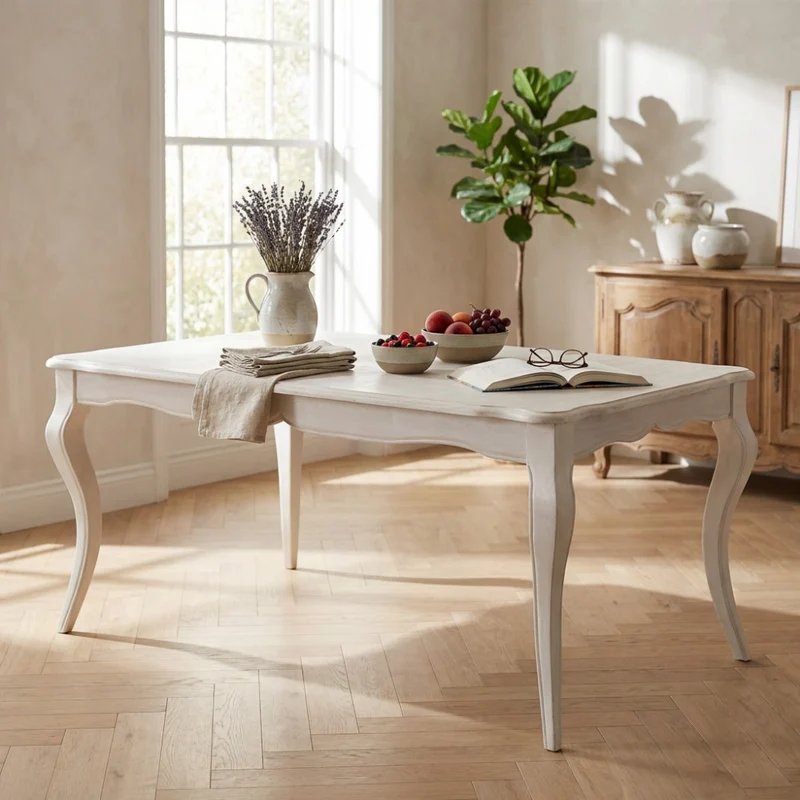 Tavolo da Pranzo Cross in Legno Bianco