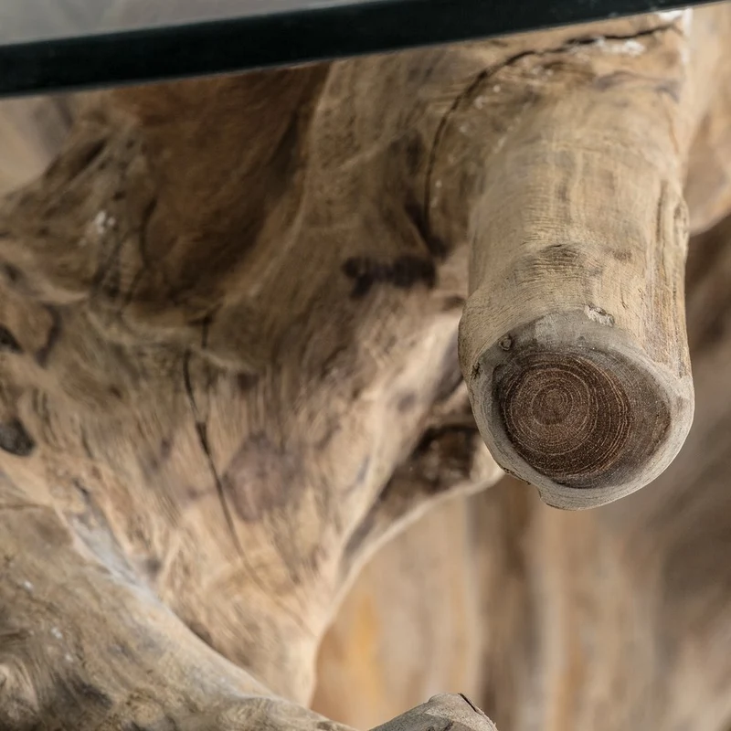 Tavolo da Pranzo di lusso in radice di teak naturale pezzo unico