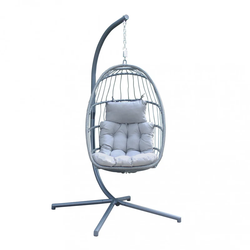Dondolo Pieghevole WI806930-GREY in Acciaio Premium