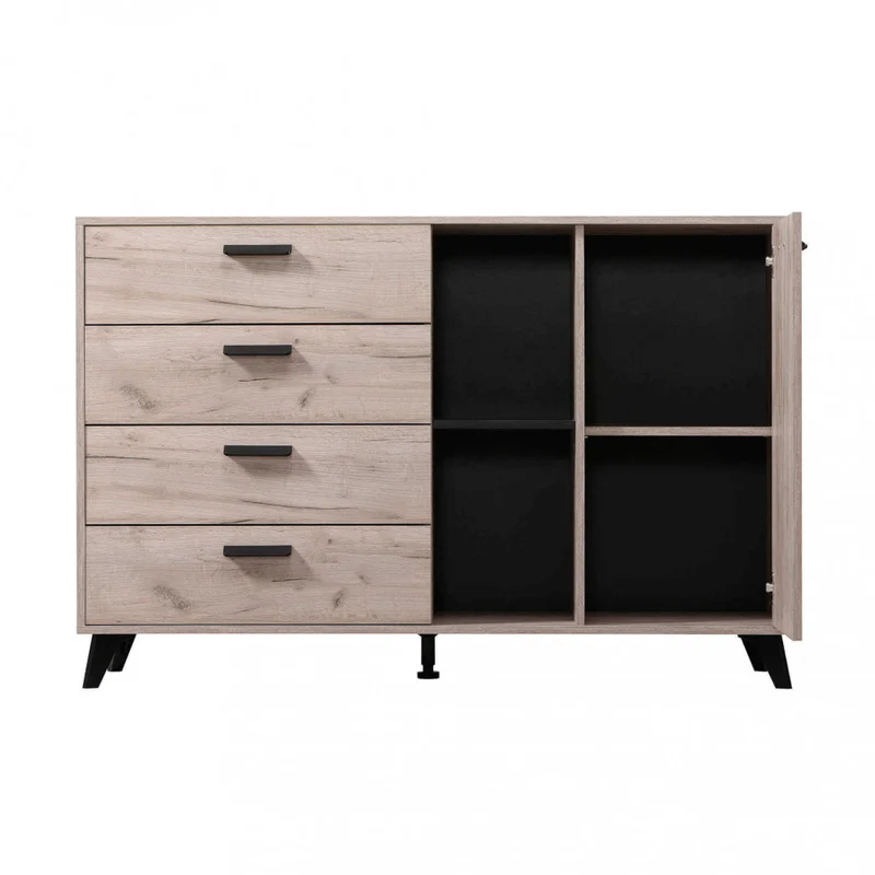 Credenza Umbria in Truciolare Bilaminato Rovere Grigio