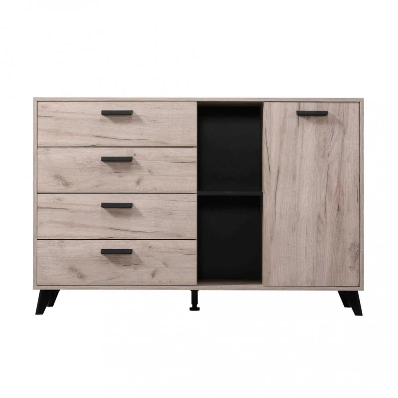 Credenza Umbria in Truciolare Bilaminato Rovere Grigio