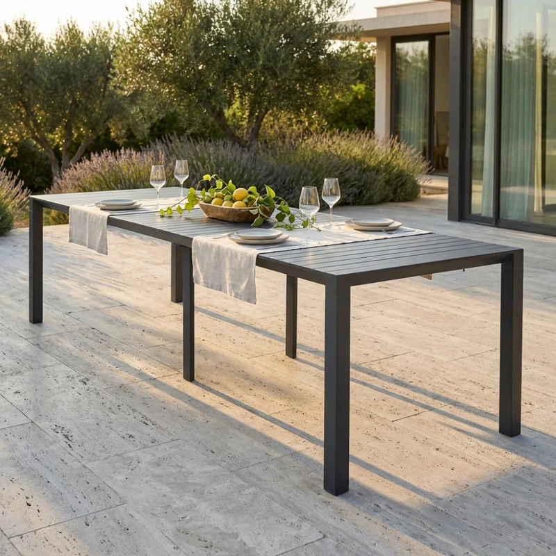 Consolle da Giardino AT804230 in Alluminio Antracite