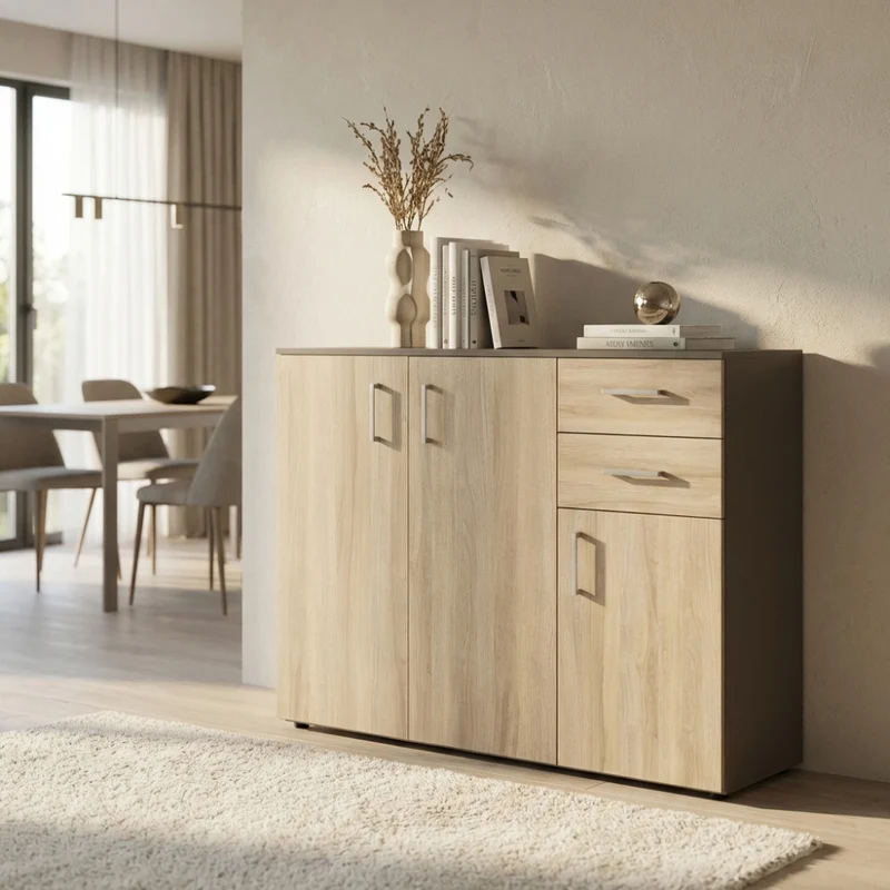 Credenza Flexi in Olmo Grigio Scuro