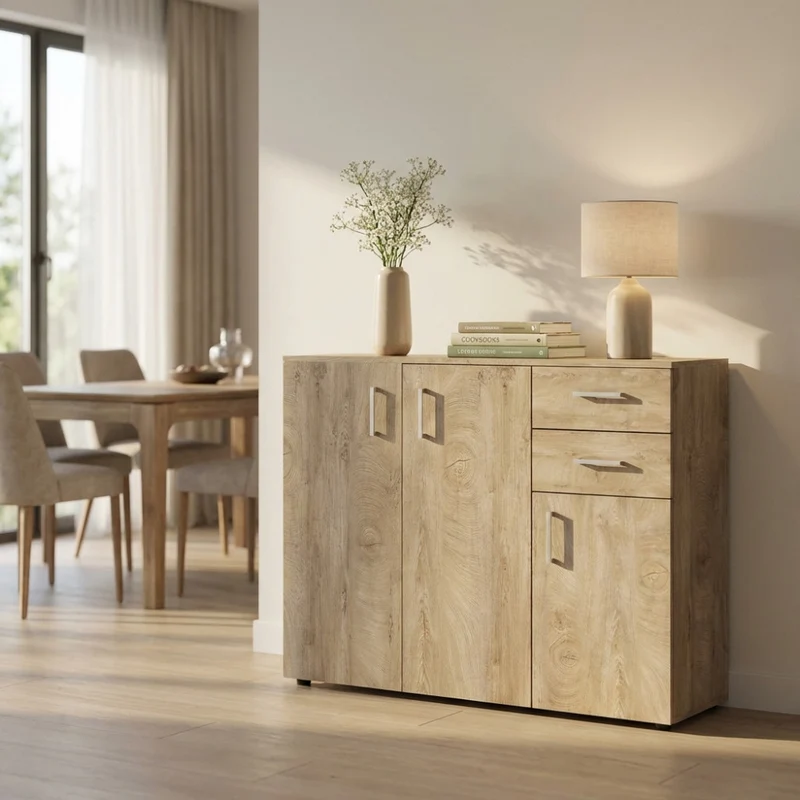 Credenza Flexi MK801510 in Truciolare Bilaminato Rovere Chiaro