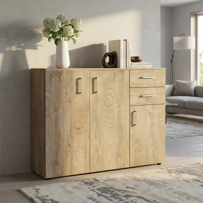 Credenza Flexi MK801510 in Truciolare Bilaminato Rovere Chiaro