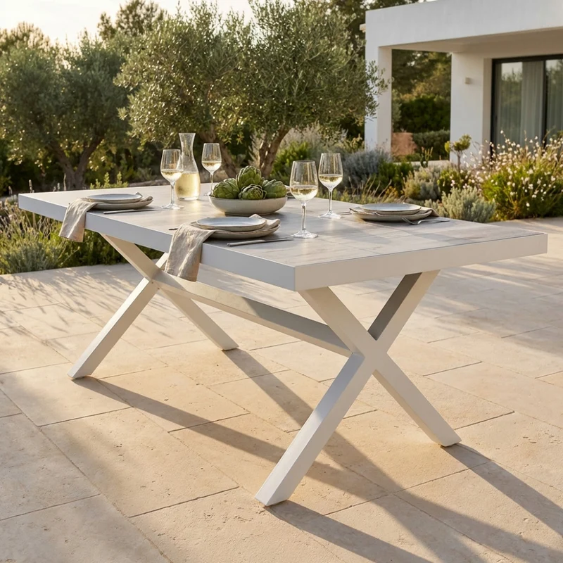 Tavolo da Giardino Mackay in Alluminio e Gress