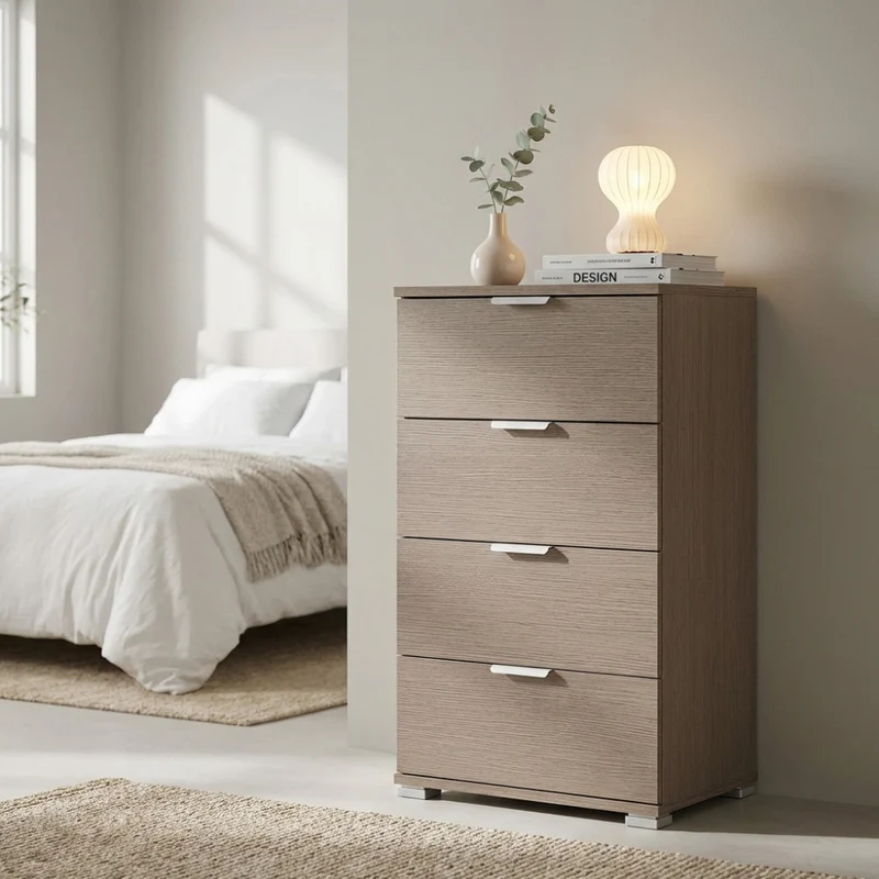 Cassettiera MR805083 in Truciolare Bilaminato Rovere Grigio