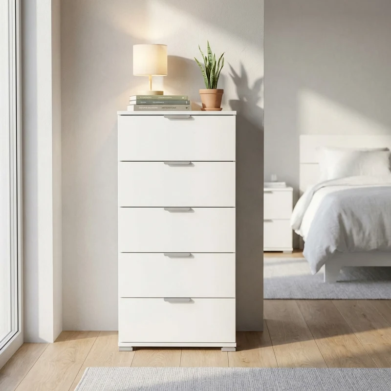 Cassettiera MR805073 in Truciolare Bilaminato Bianco