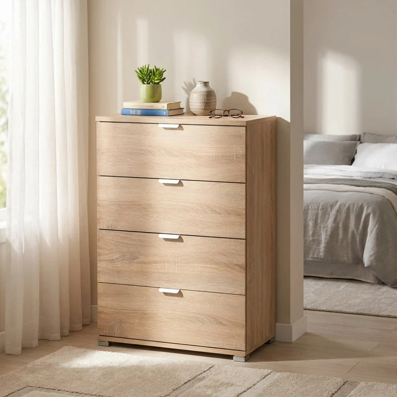 Cassettiera Naturale MR805068 in Truciolare Bilaminato