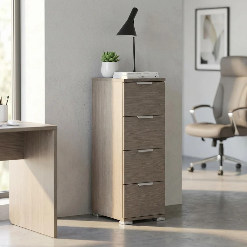 Cassettiera MR805060 in Truciolare Bilaminato Rovere Grigio