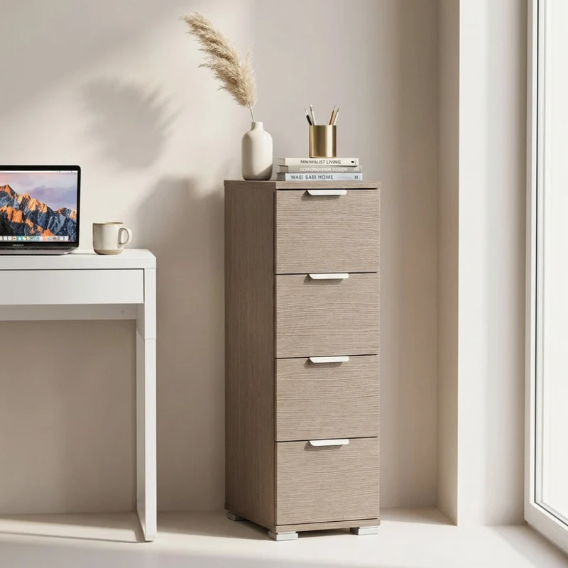 Cassettiera MR805060 in Truciolare Bilaminato Rovere Grigio