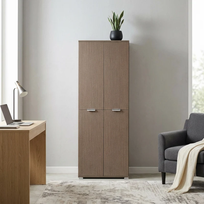 Armadio MR805055 in Truciolare Bilaminato Rovere Grigio