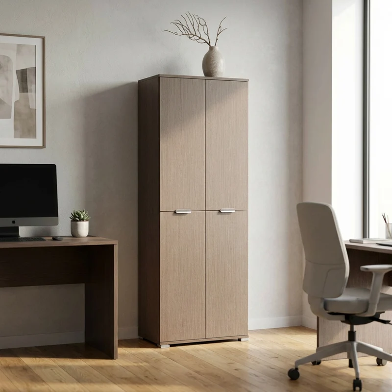 Armadio MR805055 in Truciolare Bilaminato Rovere Grigio