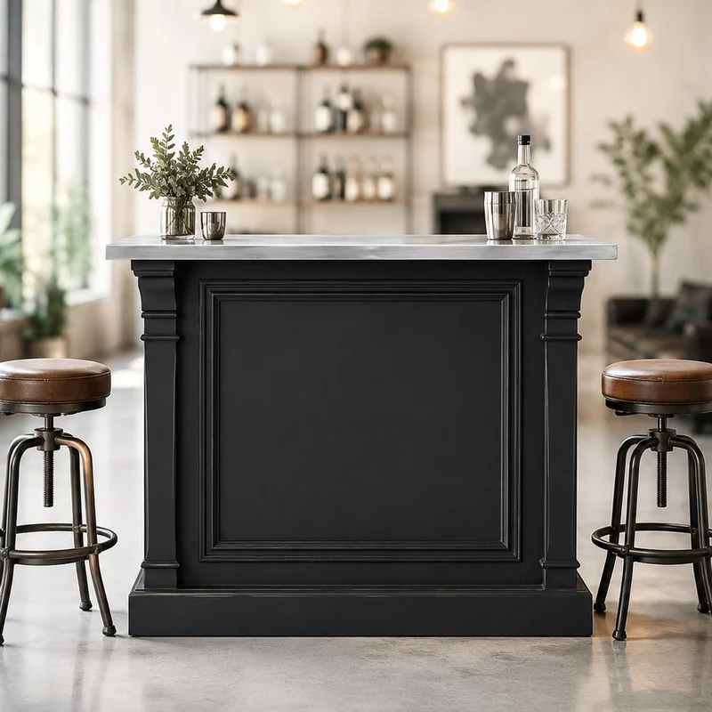 Mobile cassa nero shabby chic