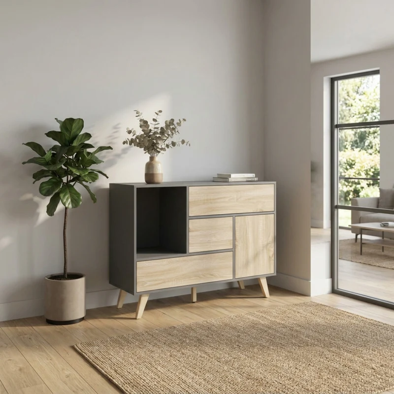 Credenza Emory in Truciolare Bilaminato