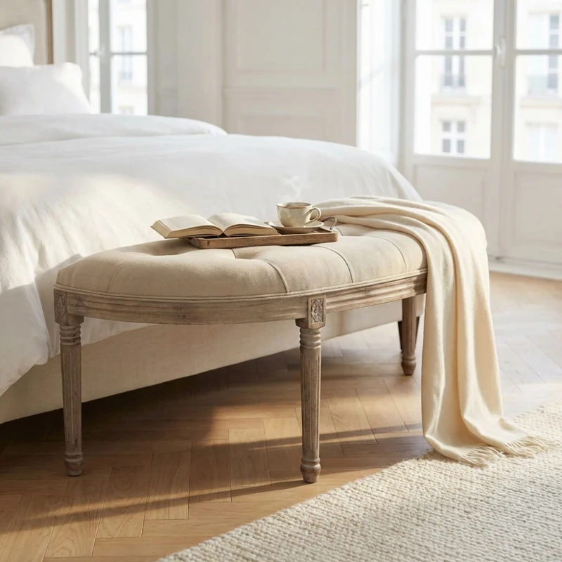 Panca Margi in Legno con Seduta Imbottita