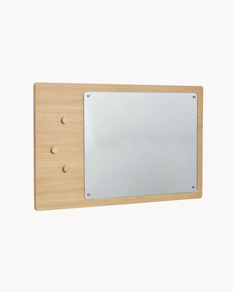 Specchio magnetico in legno di quercia Split