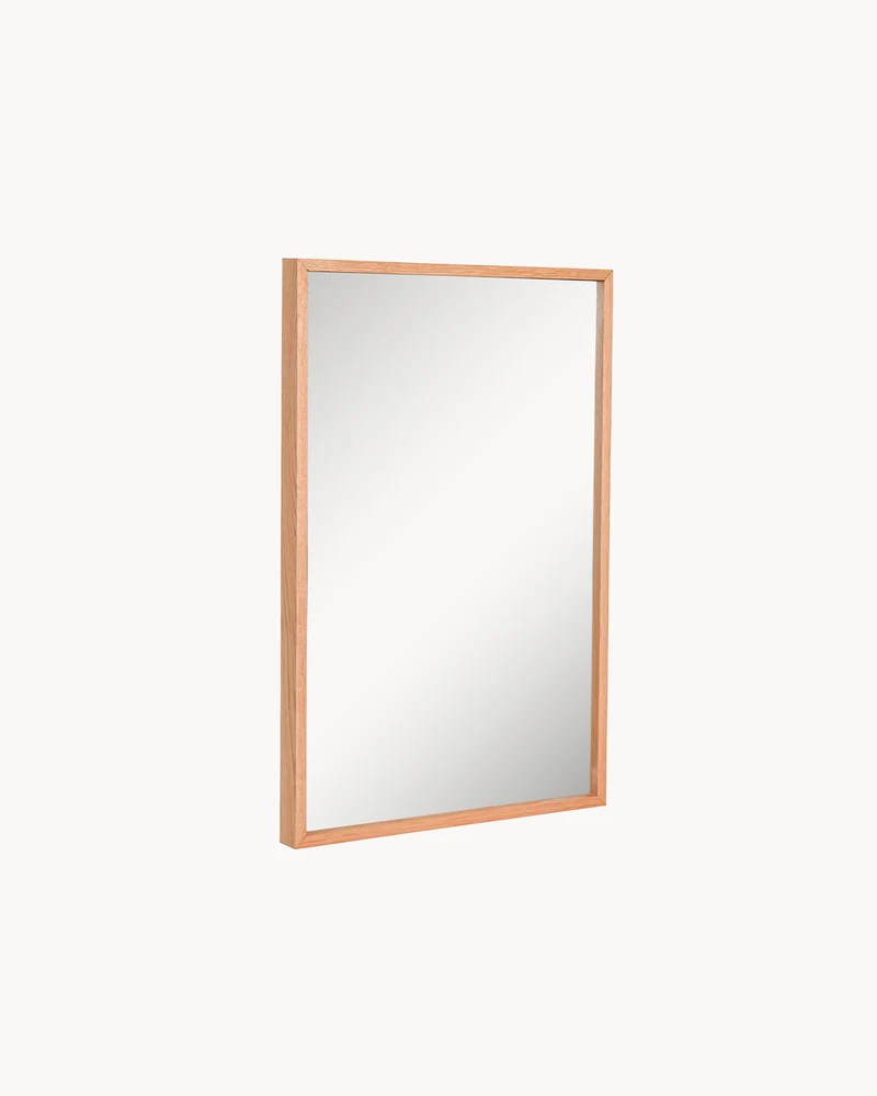 Specchio da parete in legno di quercia Depth