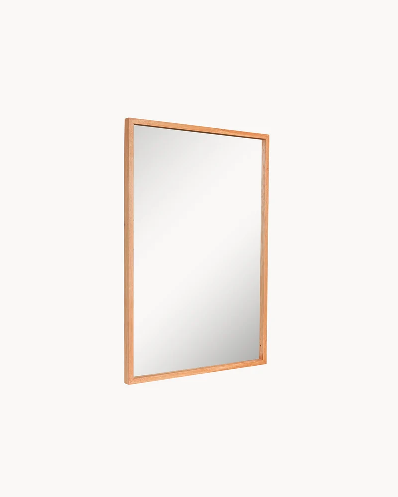 Specchio da parete in legno di quercia Glimpse