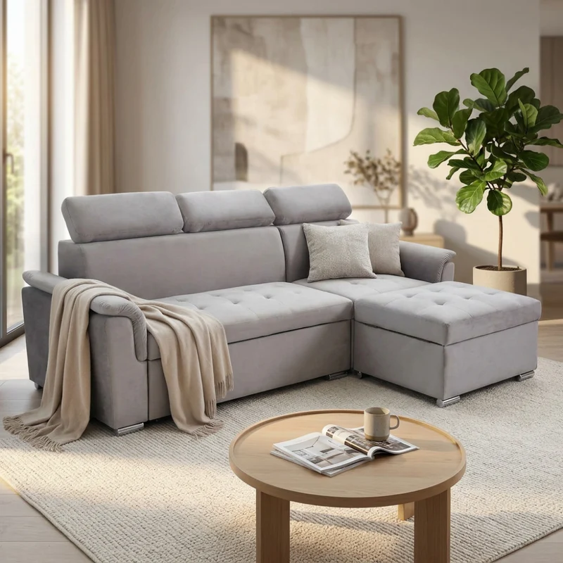 Divano Letto Derrick in Tessuto Premium