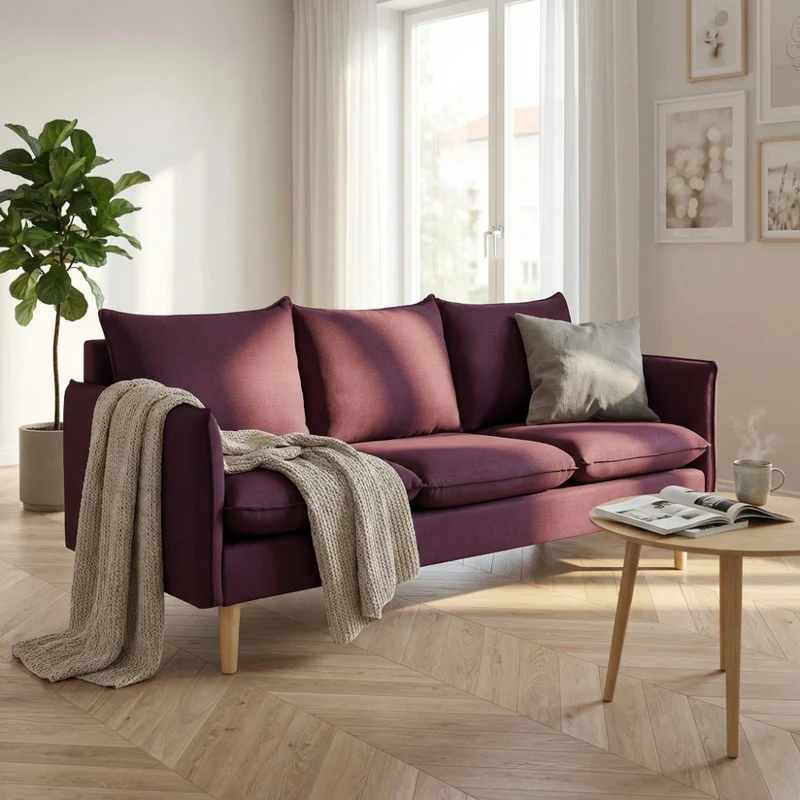 Divano 3 Posti Florin in Tessuto Premium