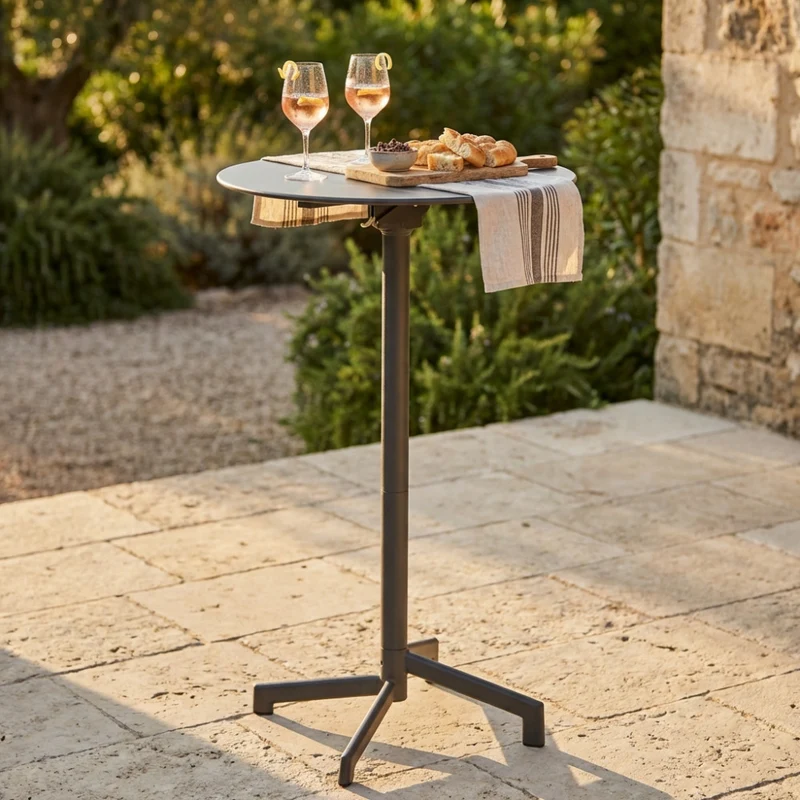 Tavolo Alto Vega in Acciaio Premium