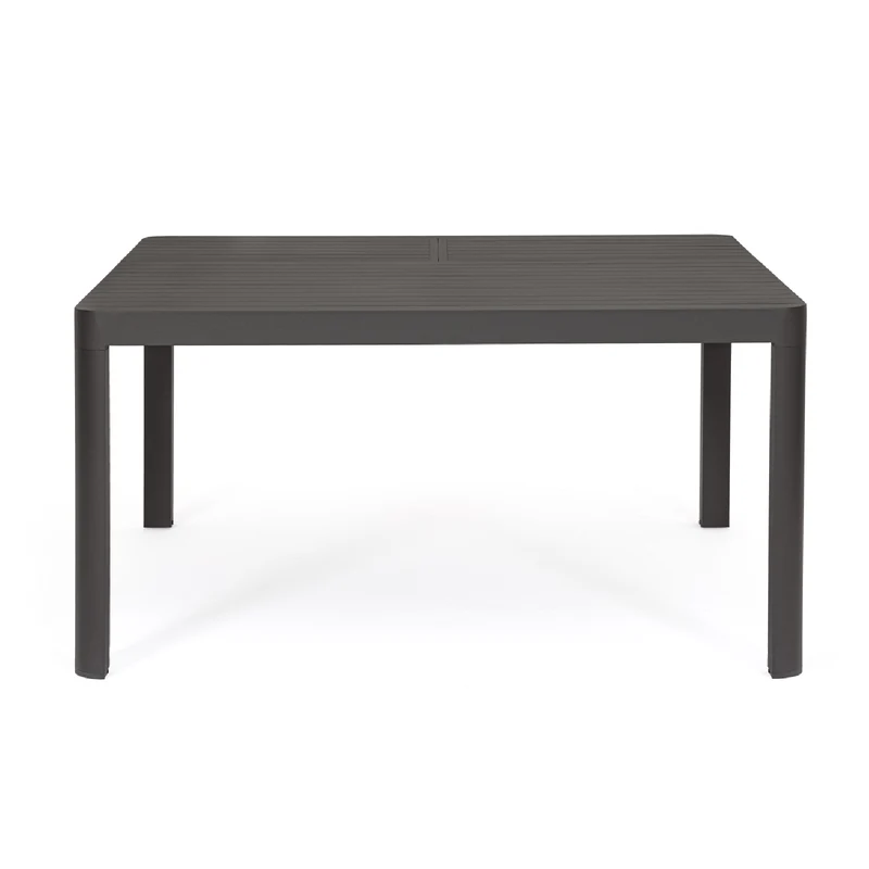 Tavolo in alluminio Antracite quadrato allungabile "Kiplin" 149 X 97/149 cm