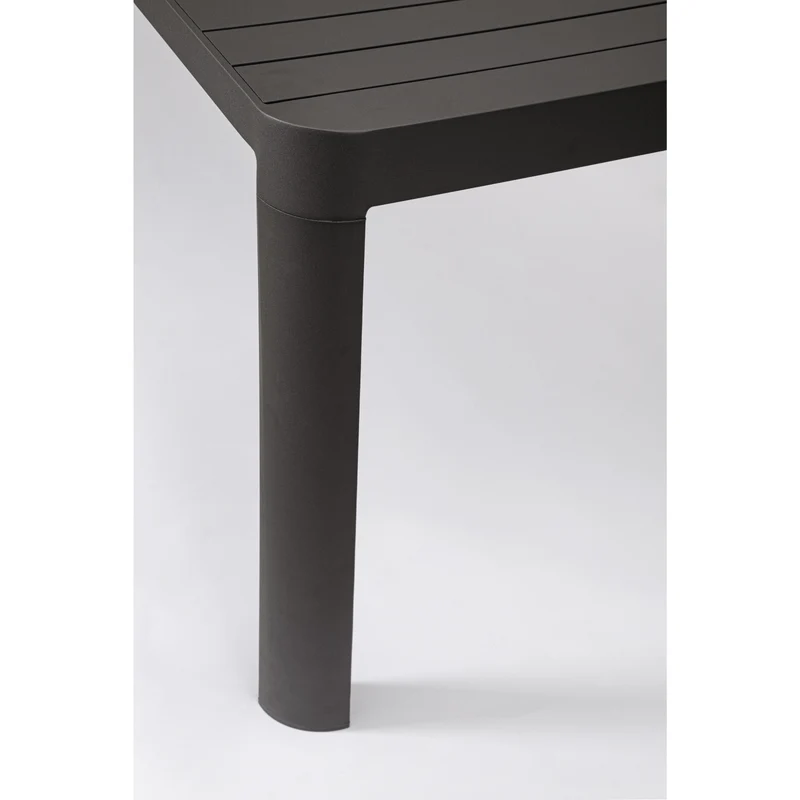 Tavolo in alluminio Antracite quadrato allungabile "Kiplin" 149 X 97/149 cm