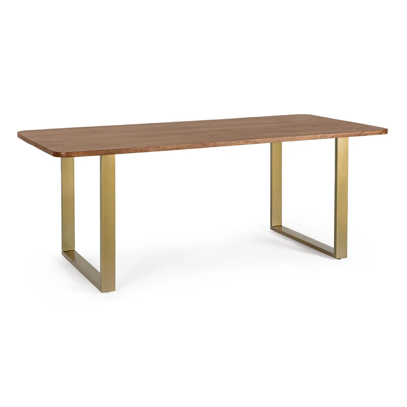 Tavolo "Vital" in legno di acacia e acciaio 200-90x76