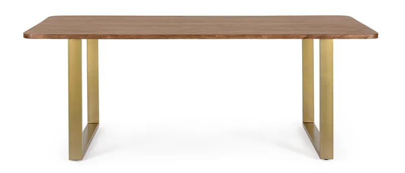 Tavolo "Vital" in legno di acacia e acciaio 200-90x76