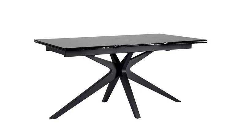 Tavolo allungabile "Aira" in vetro e mdf, per sala da pranzo 160-240 x 90 cm