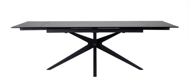 Tavolo allungabile "Aira" in vetro e mdf, per sala da pranzo 160-240 x 90 cm