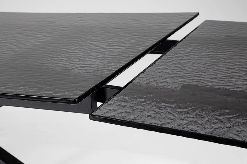 Tavolo allungabile "Aira" in vetro e mdf, per sala da pranzo 160-240 x 90 cm