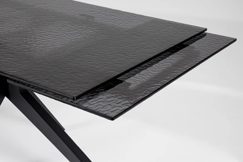 Tavolo allungabile "Aira" in vetro e mdf, per sala da pranzo 160-240 x 90 cm