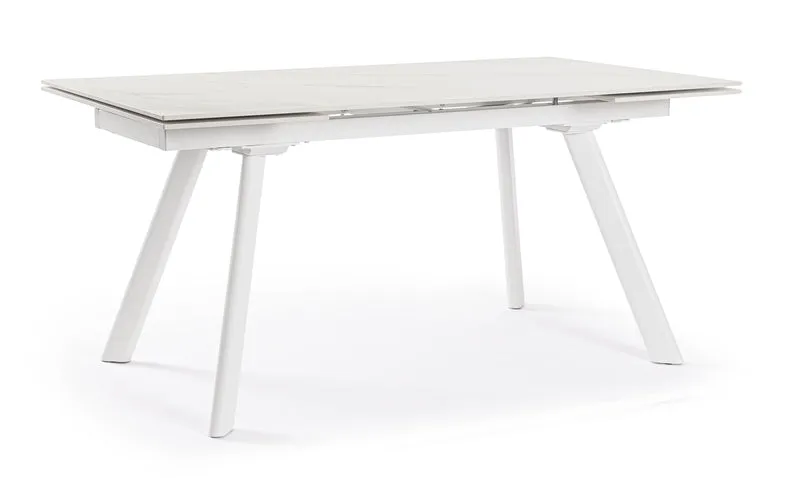 Tavolo allungabile "Jarkko" in grées porcellanato e acciaio 160-240x90