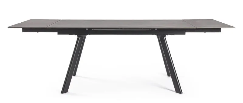 Tavolo allungabile "Jarkko" in grées porcellanato e acciaio 160-240x90