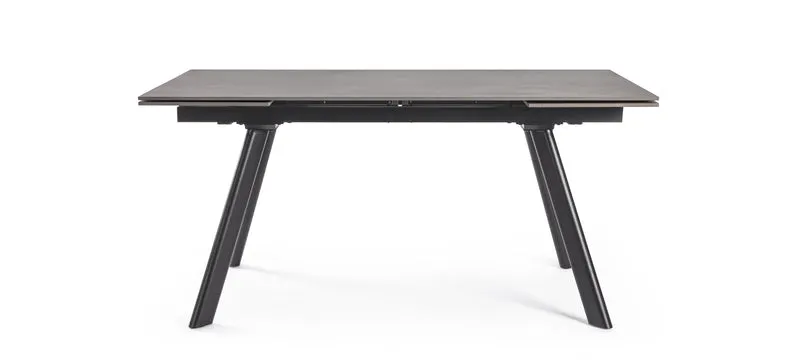 Tavolo allungabile "Jarkko" in grées porcellanato e acciaio 160-240x90
