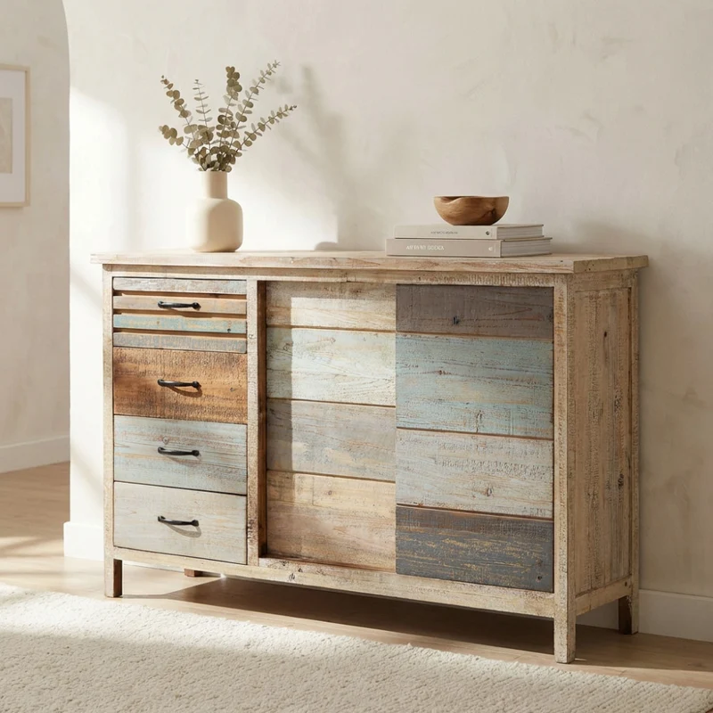 Credenza Harry in Legno Massello Multicolore