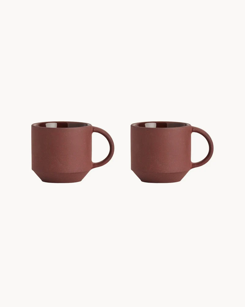 Set 2 tazzine in terracotta realizzate a mano Yuka
