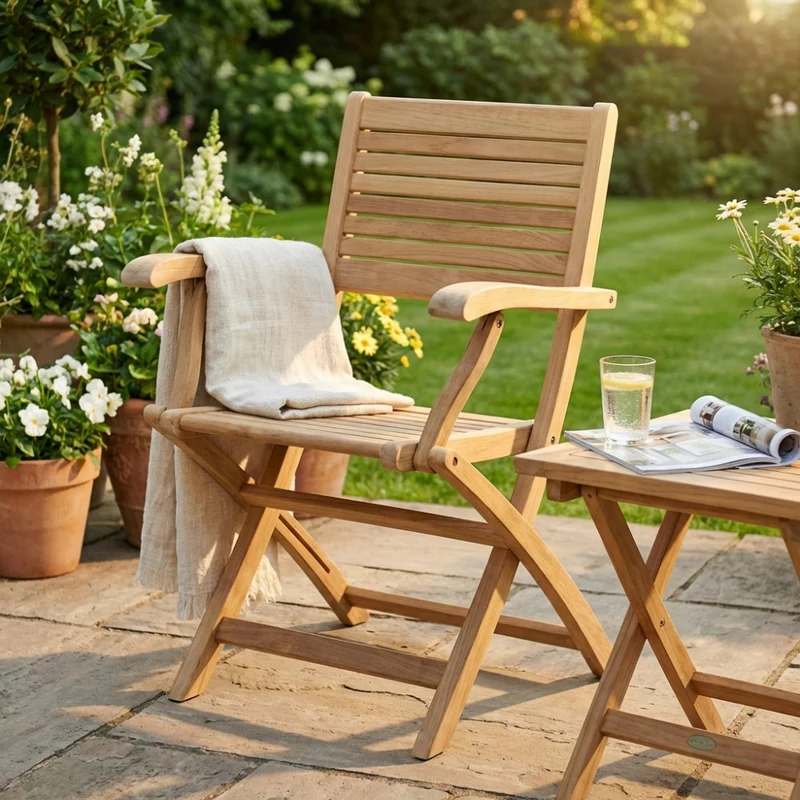 Poltrona Mirage Pieghevole in Legno Teak