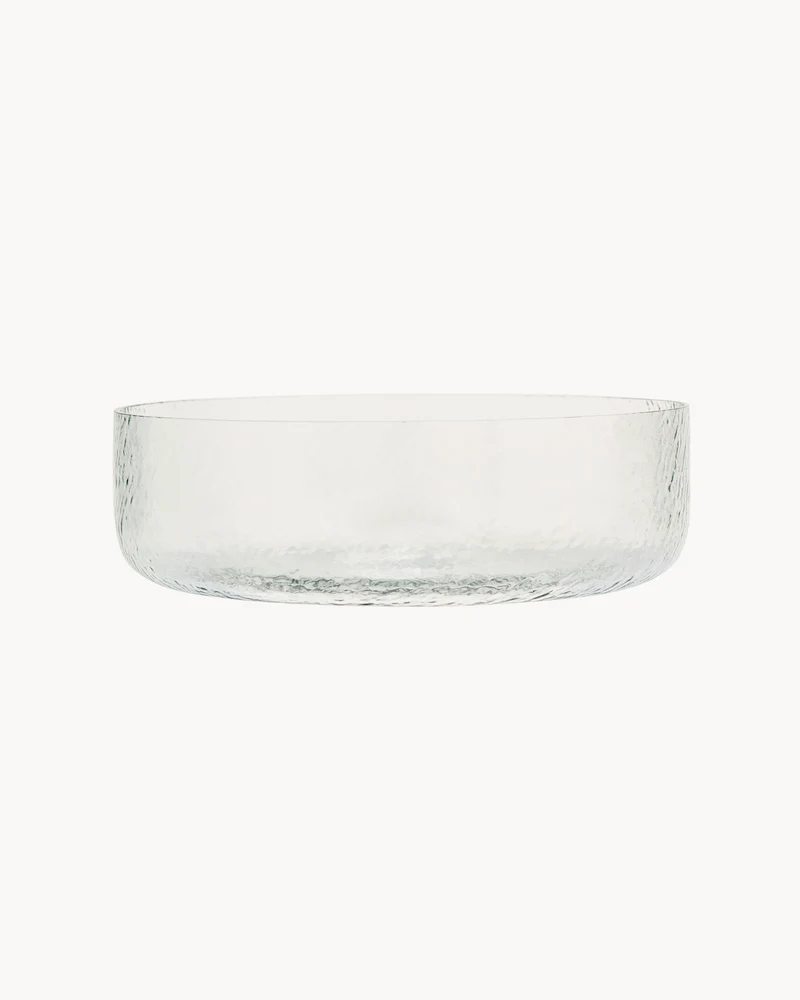 Bowl in vetro ricicalto soffiato a mano Crinkle