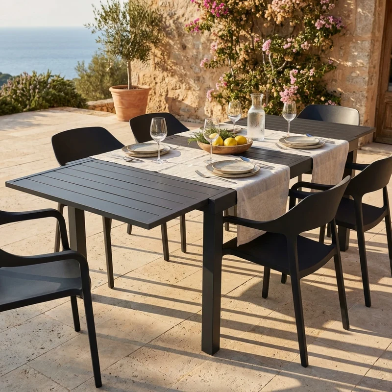 Tavolo da Giardino Formentera in Alluminio Allungabile