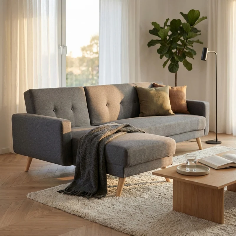Divano Letto Arthur in Tessuto Premium
