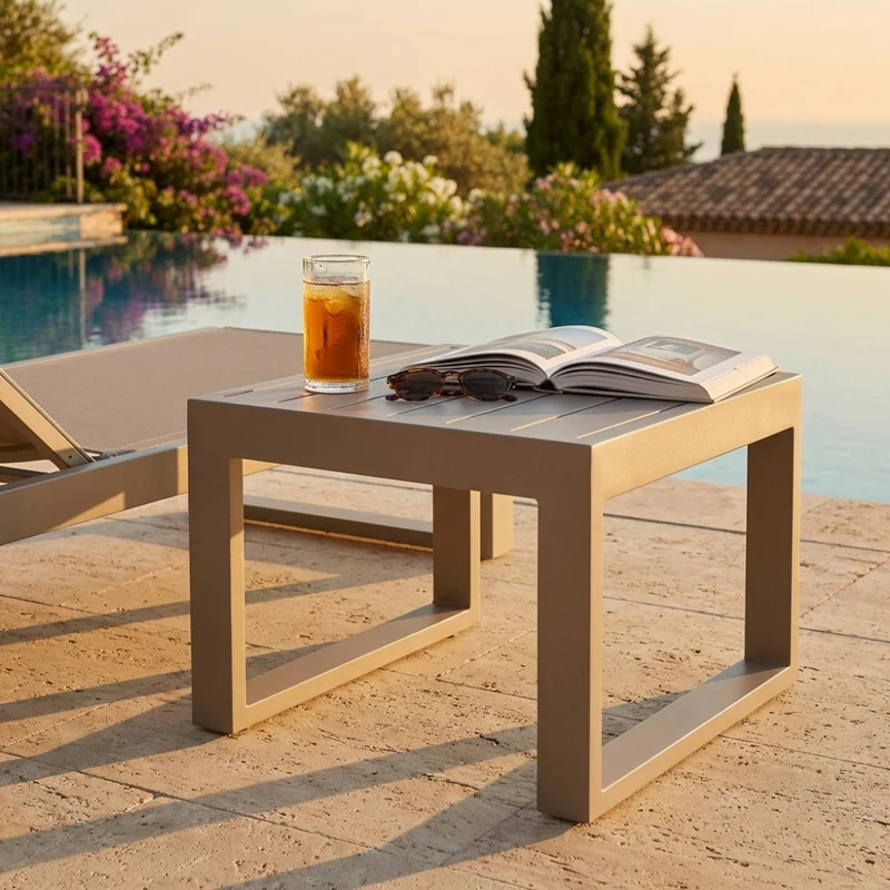 Cosma Tavolino da Giardino con Top a Doghe