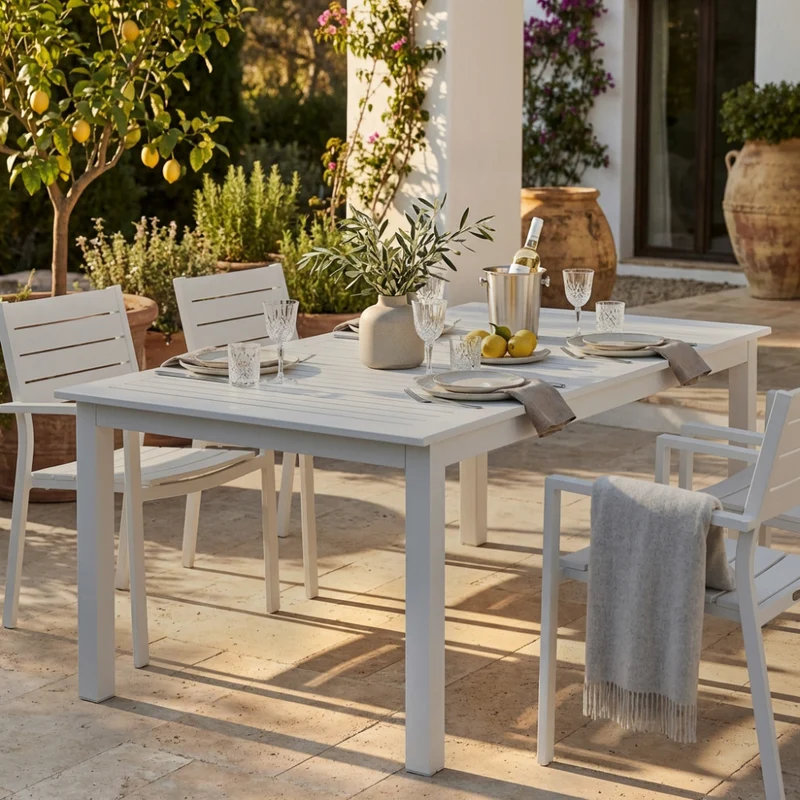 Tavolo da Giardino Cuba Allungabile in Alluminio Tortora
